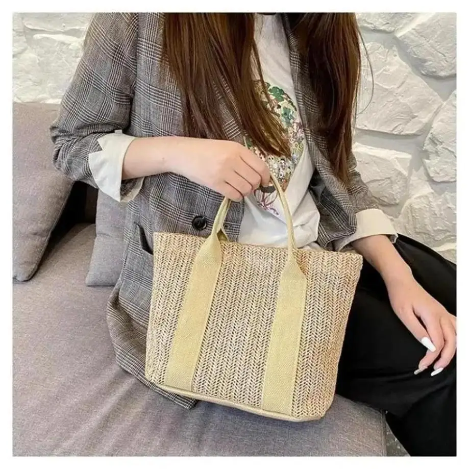 1 Pcs Combination Woven Handbags Summer Hot Selling Waterproof Fashionable Casual New Daily Versatile Popular Korean Handbags
