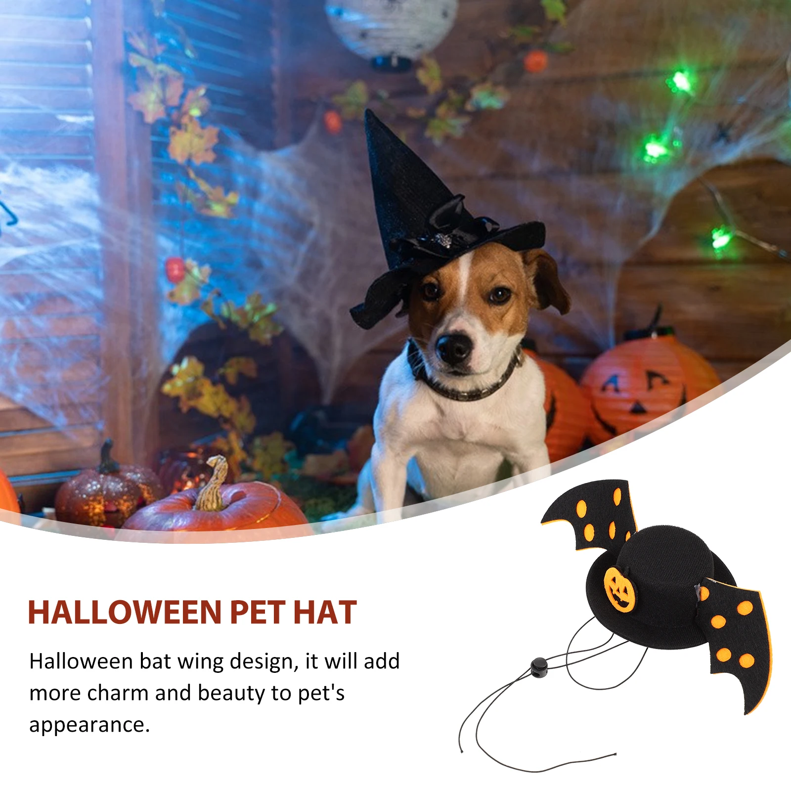 

Party Decoration Hat Pumpkin Cat Cosplay Costume for Animal with Wings Hats Dog Bat Non-woven Fabric Holiday Headwear
