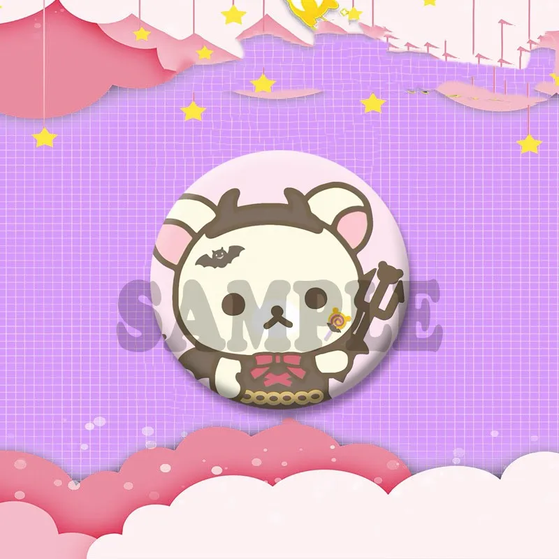 Cute Rilakkuma Bear Coin Badge Funny Cartoon Animal Enamel Pins Custom Backpack Clothing Brooch Accessories Jewelry Wholesale 썸네일 4