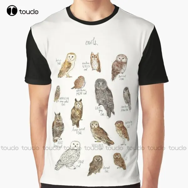 

Owls Graphic Owls Animals Animal Birds T-Shirt Custom Aldult Teen Unisex Digital Printing Tee Shirts Custom Gift Xxs-5Xl