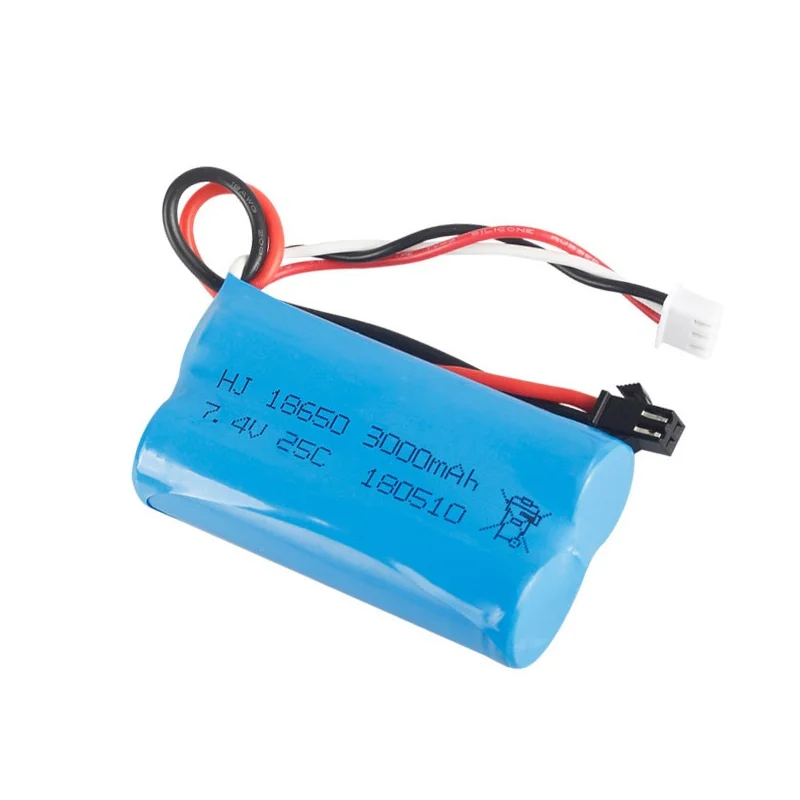 Batterie pour WPL, MN99S, D90, U12A, S033g, Q1, H101, SM, 7.4V, 18650 mAh, 1500mAh, 2200mAh, 3000mAh, Pièces de drones, Bateaux RC, Voitures