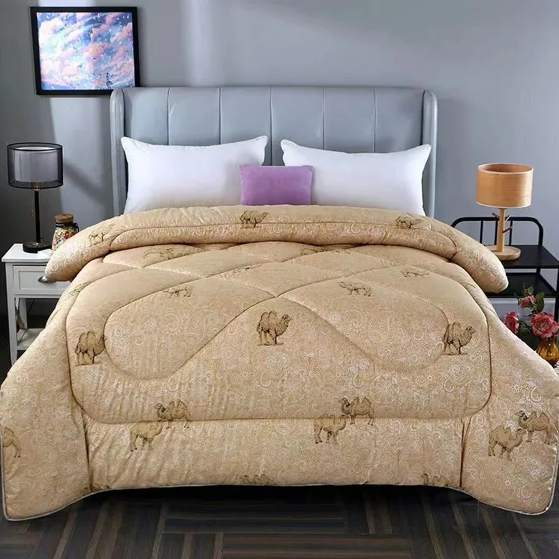 

Quilt Camel Wool Quilt Thicken Warm Blanket Core Student Dormitory Mattress Double Spring Autumn Quilts Single Winter
