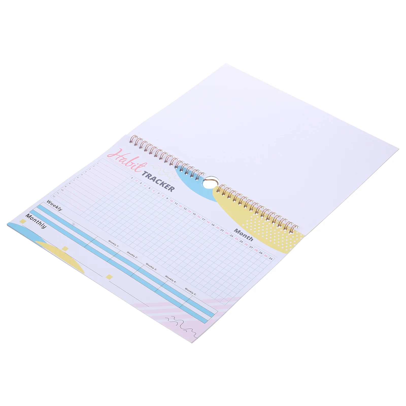 Record Planner Habit Tracker Notepad Journal Workout Learning Monthly Undated Calendar Calendars