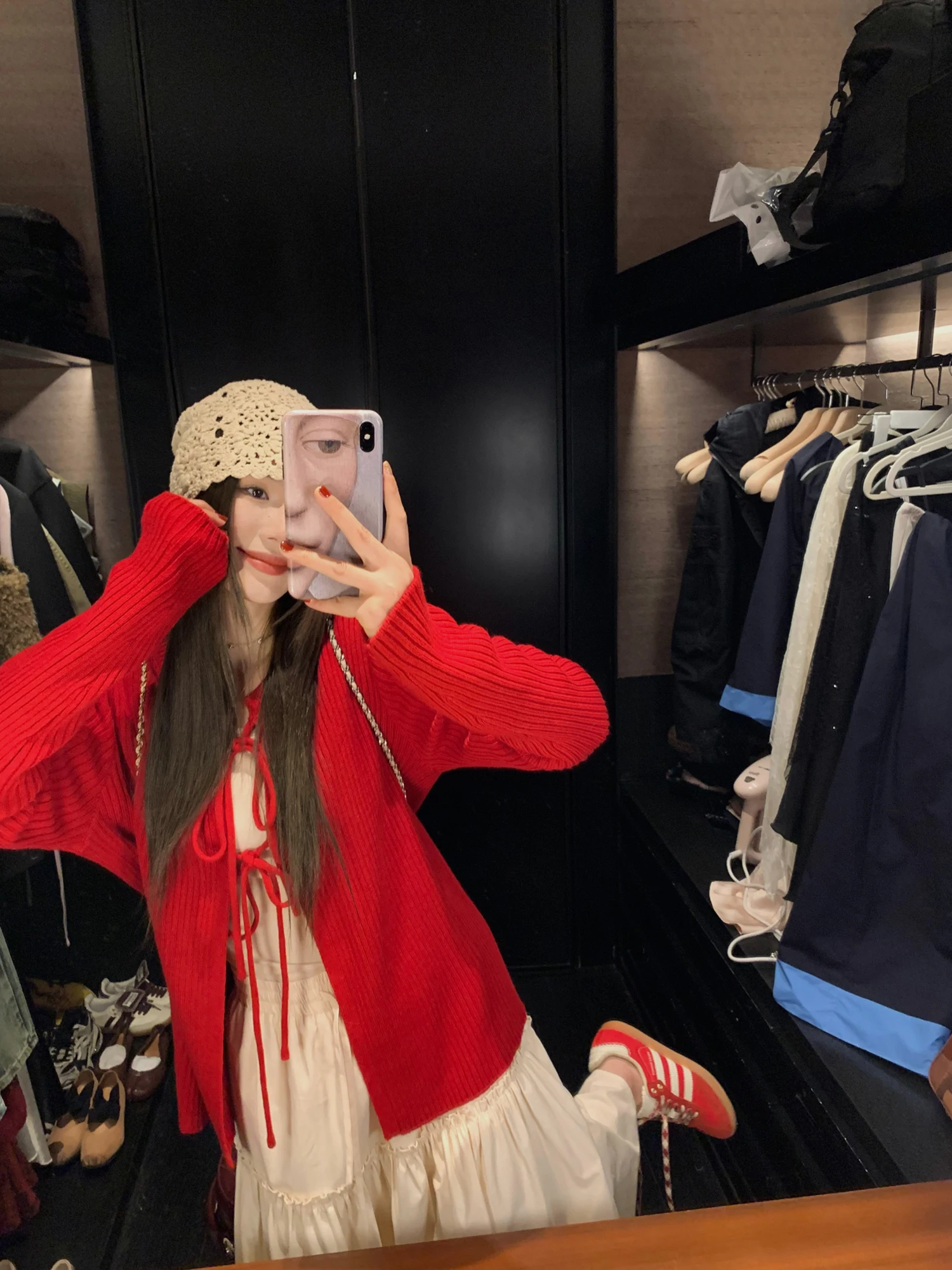 

Мягкий вязаный шерстяной кардиган Soft Encounter с круглым вырезом и эффектом тай-дай, универсальный, женский, повседневный, модный, весенний, с длинными рукавами