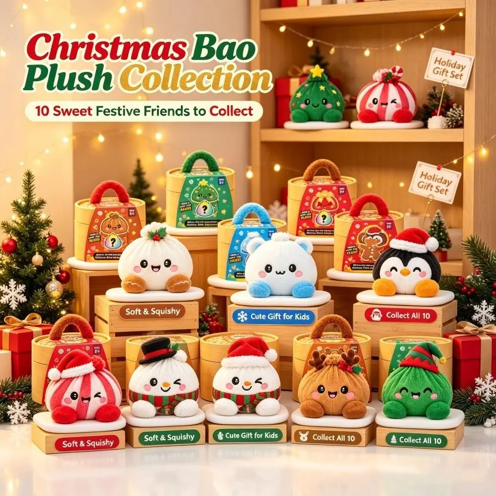 Soft Plush Stuffed Dumpling Squishies Stress Relief with Steamer Giant Christmas Dumpling Pillow Fidget Squeeze Dumpling Toy
