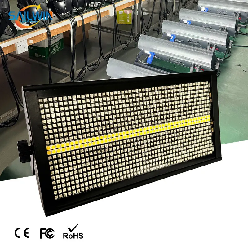 Sailwin DMX512 1000 واط RGB 8 + 8 LED ضوء إحترافي LED تتحرك رئيس ستروب ضوء الليزر لحزب DJ ديسكو المرحلة