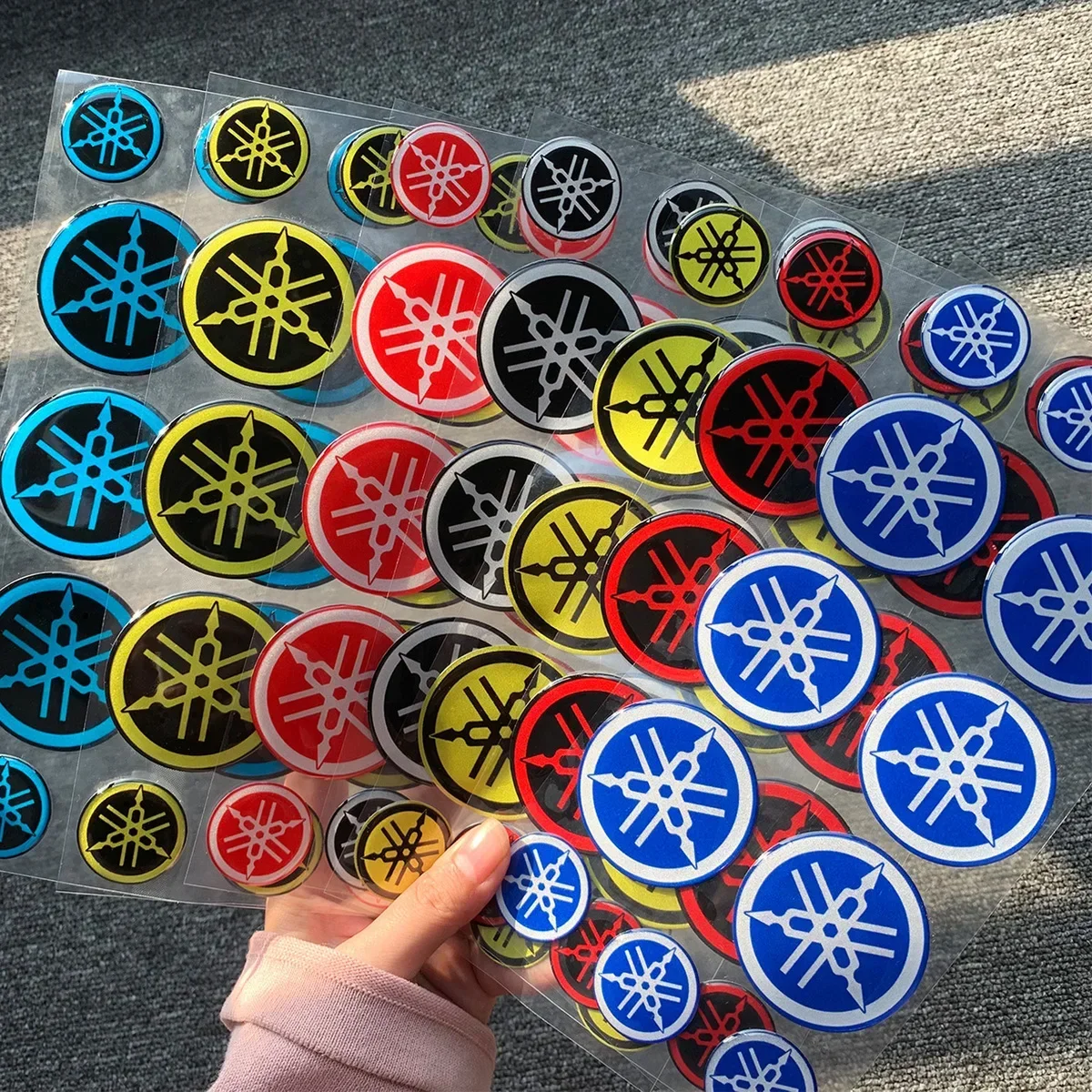 Gel 3D Yamaha Stickers Emblem Logo Decal Yellow Silver Blue Red Sticker