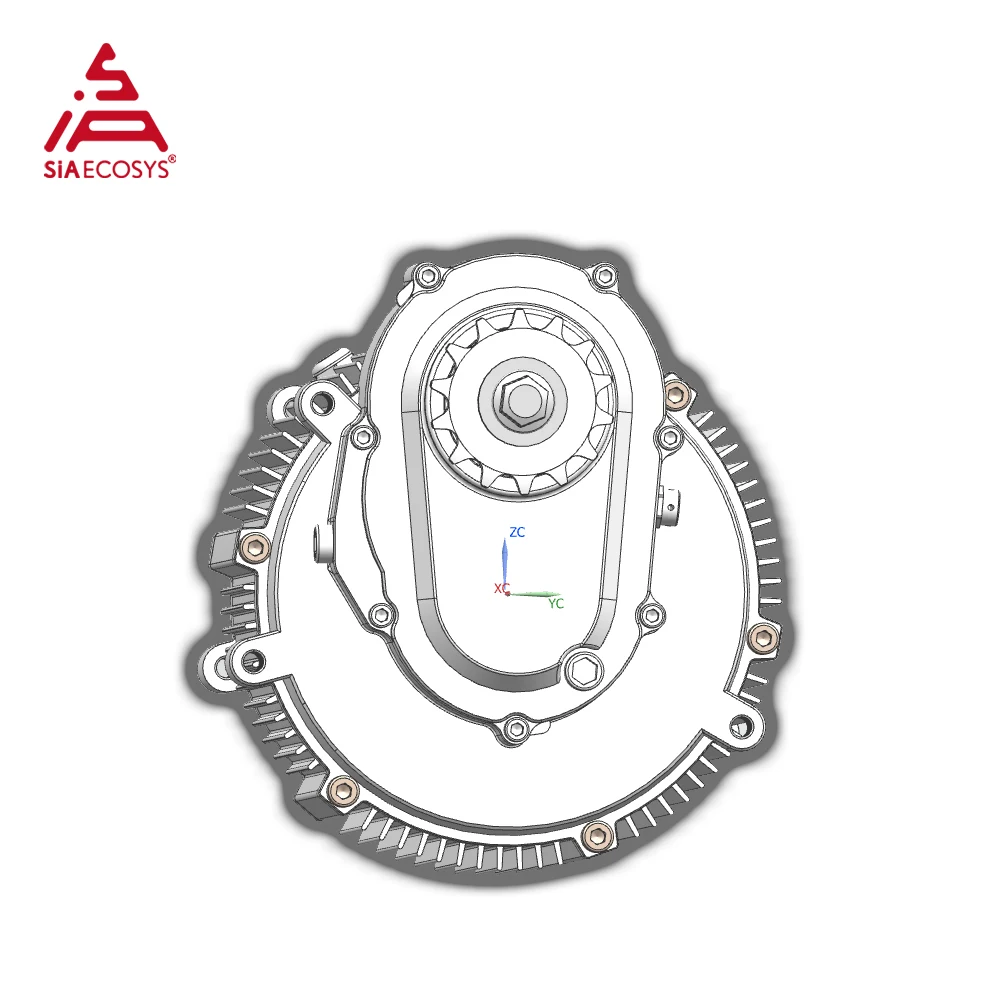 Nuovo motore PMSM SIA200-50 Peak 26kW 92N.m con rapporto di trasmissione 1:2.04 Motore IP67 per moto elettrica