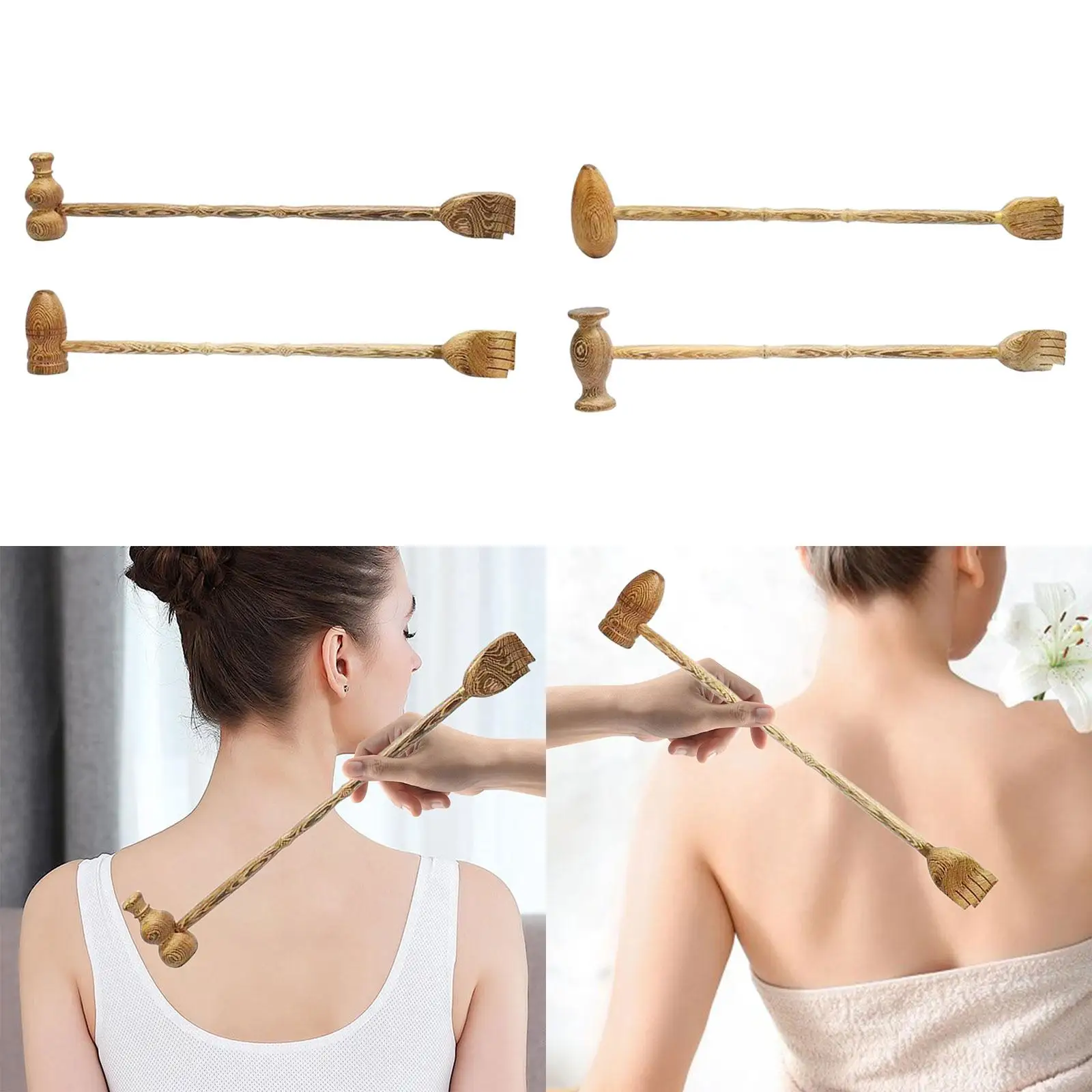 Back Scratcher Massage Hammer Back Scratch Tool for Travel Elderly Worker