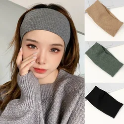 Fashion Wide Solid Color HairBands Soft Non-Slip Elastic Headband Women Girls Makeup Running Sports Yoga Vintag Hair Accessories