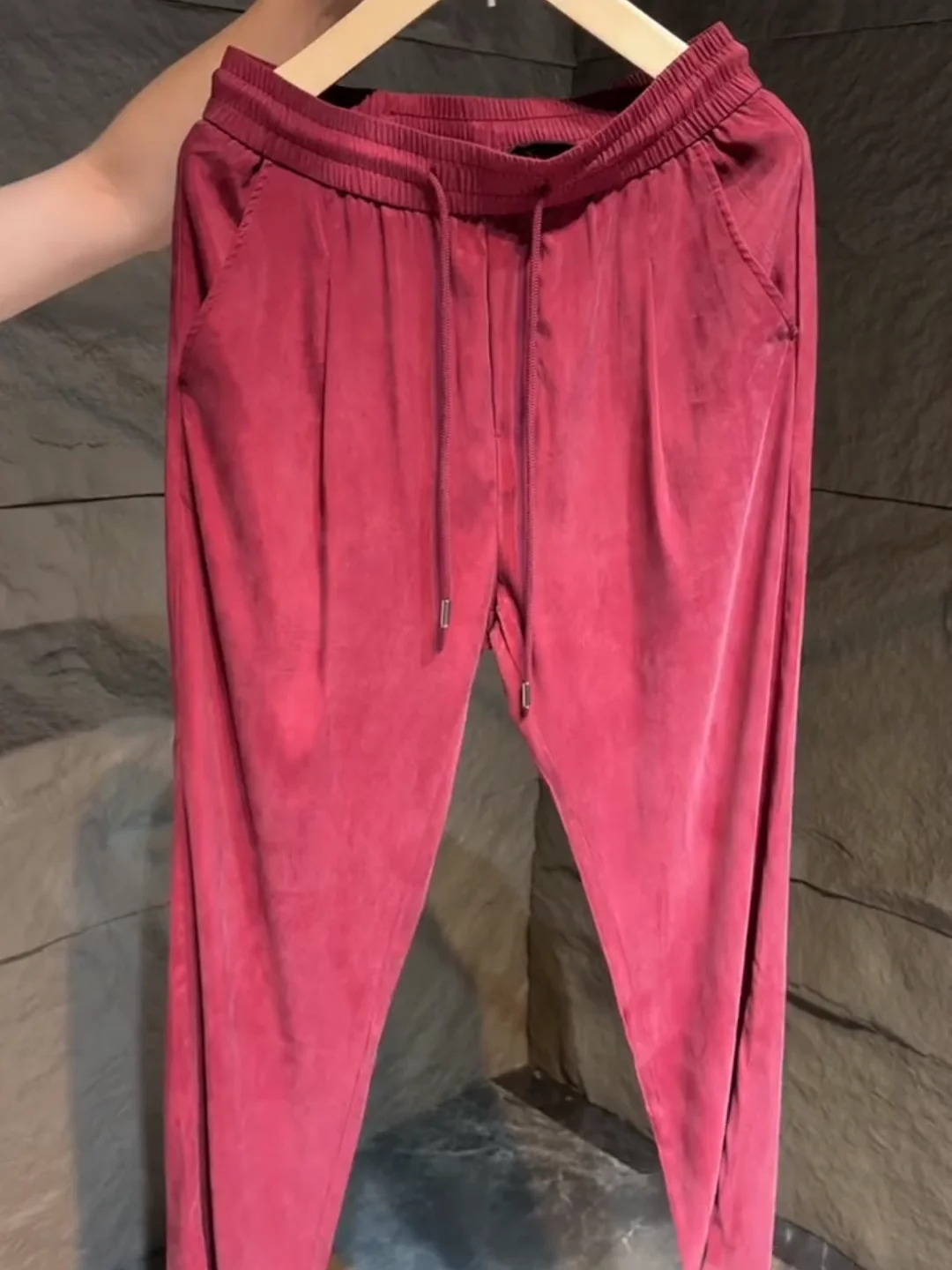 

Men's Casual Pants Spring Summer Copper Ammonia Smooth Hanger Mask Pants Versatile Youthful Style Straight Leg Fit Straight