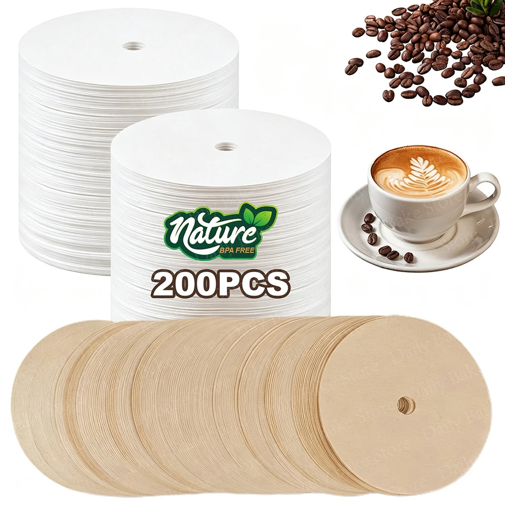Percolator Coffee Paper Filters, 3.75in Disc Unbleached Disposable Coffee Filter, Fits Percolator Coffee Pot and Flat Baskets