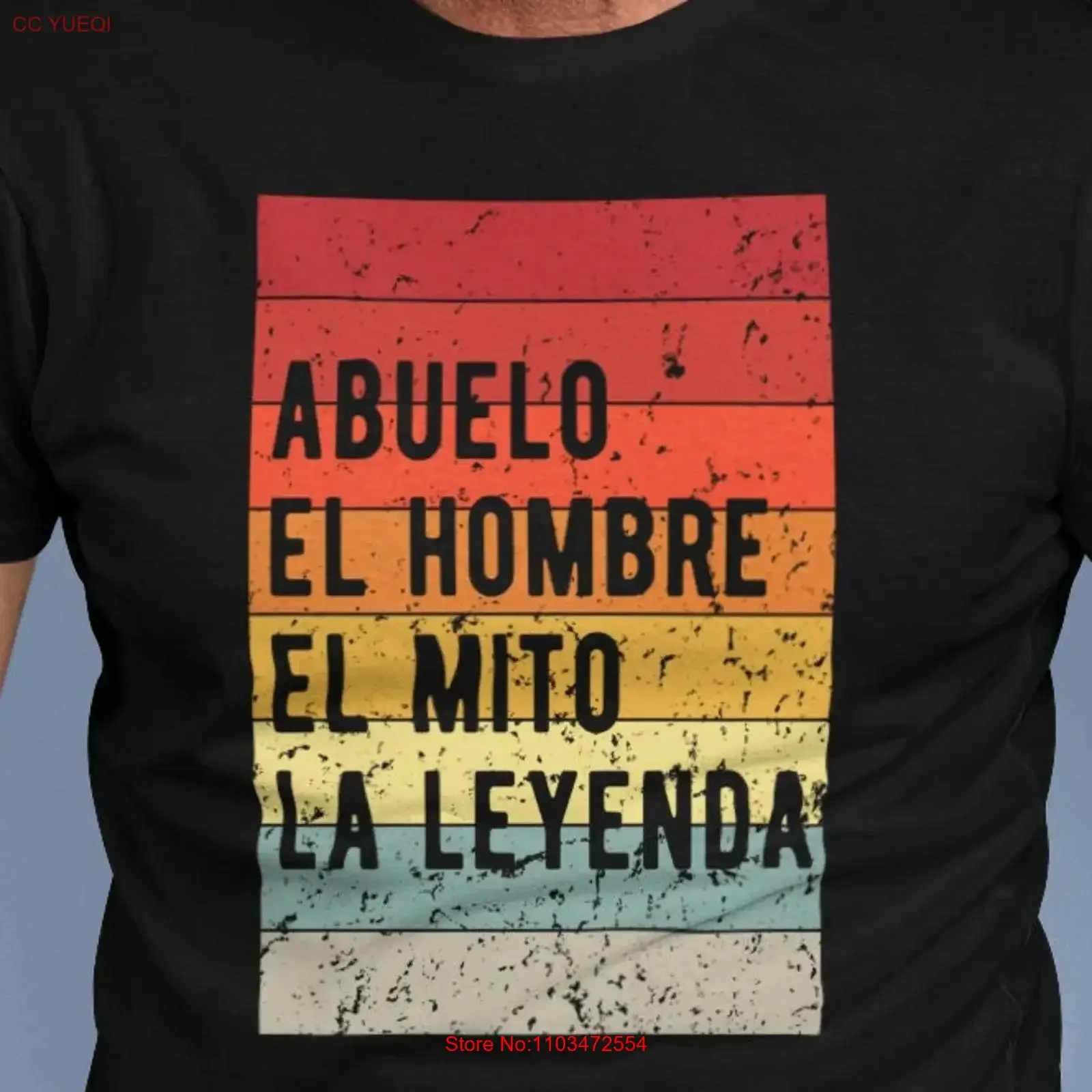 Abuelo El Hombre Mito La Leyenda abuelo español Vintage camiseta Día del Padre abuelos vintage lavado moda versátil