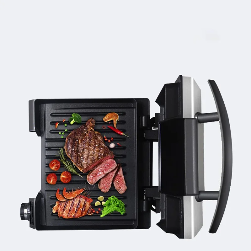 Parrilla eléctrica para bistec, máquina de carne para el hogar, plancha para freír, Parrilla de mesa profesional, sartén eléctrica para bistec