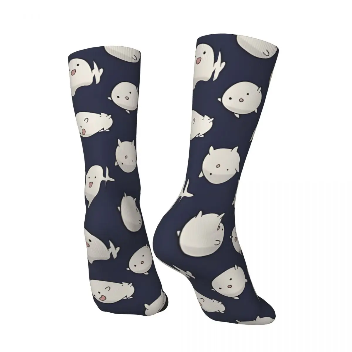 Vintage Dark Blue Endless Warawara, The Boy And The Heron Men's compression Socks Unisex Street Style Crew Sock