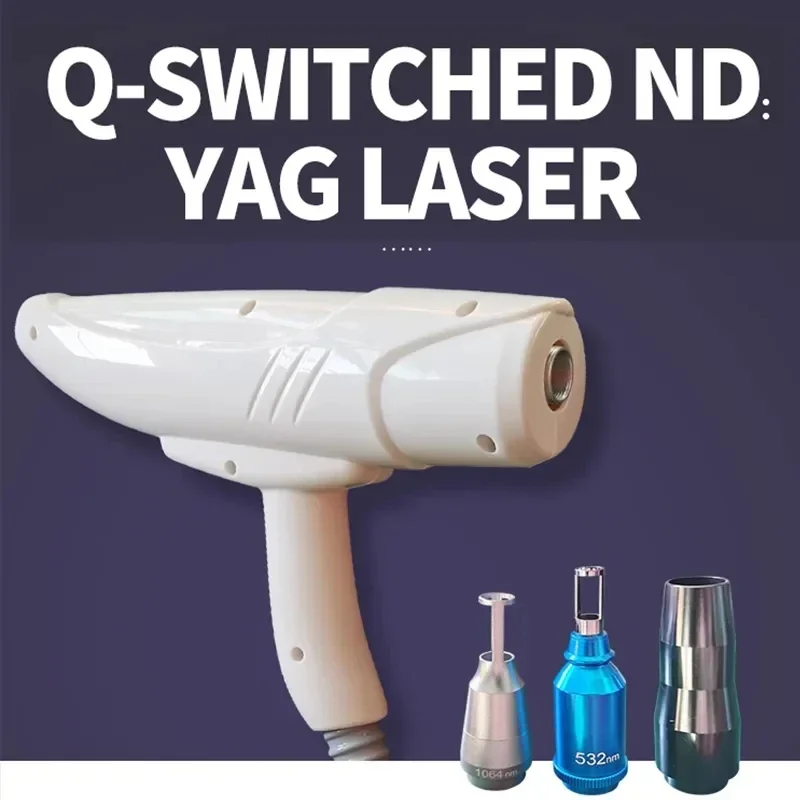 Q-switched Nd Yag Laser Tattoo Removal Machine, Handpiece Handle, Handset Spare, 1064nm, 532nm, 1320nm