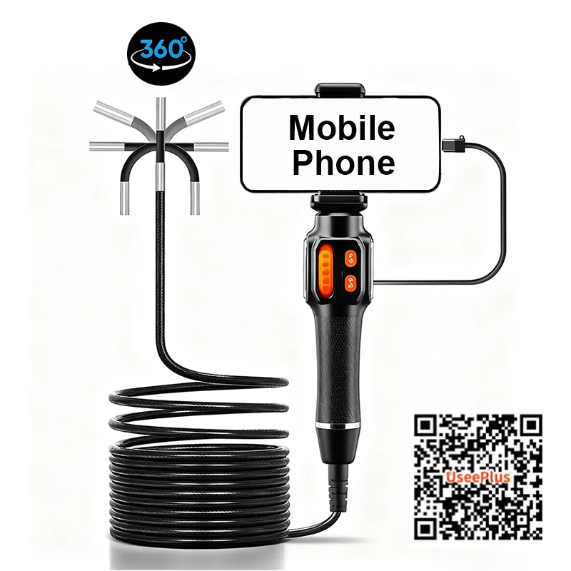 Endoscope Inspection Camera - SIHAO 360度回転内視鏡カメラ 6mmレンズ HD関節式検査ボアスコープカメラ IP67 自動車用
