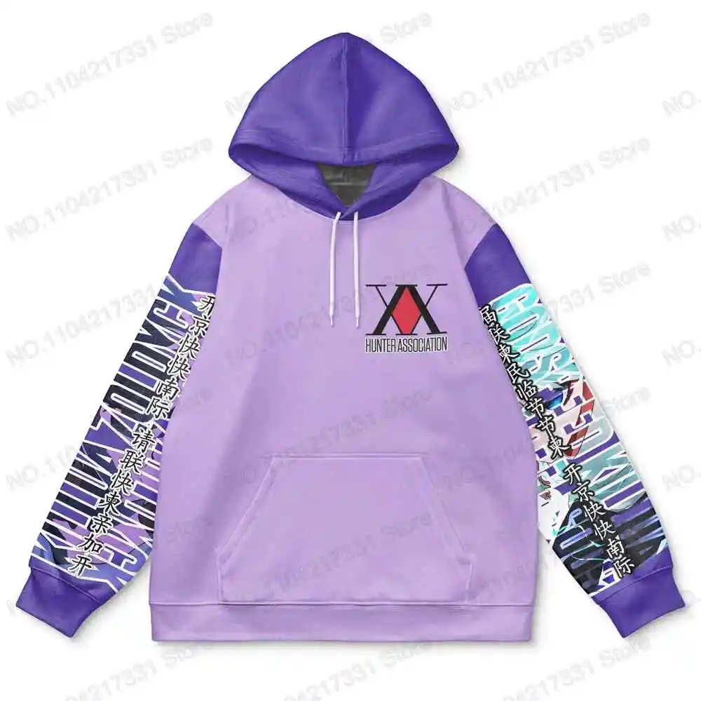 Hunter's World Tracksuit Hip Hop Fashion Streetwear Y2K Harajuku Pop Anime Print Hoodie Men's Punk Casual Colorful Sweatshirt