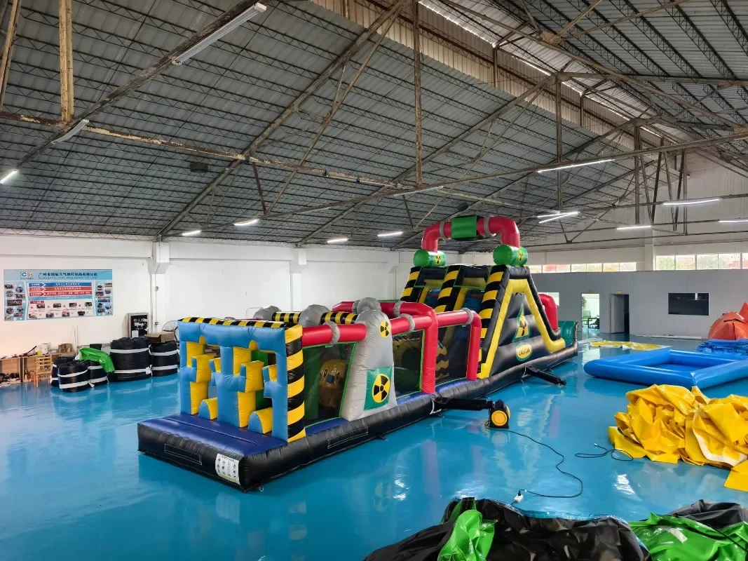 새로운 디자인 성인용 에어바운스 장애물 코스, 어린이용 에어바운스 놀이터, 상업용 바운스 하우스 장애물 코스, 에어 슬라이드