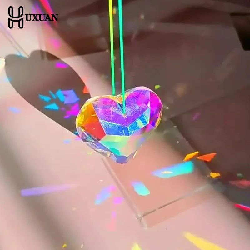 بلورات الرياح الرنين بريزم الشمس الماسكون اليدوية مجوهرات حديقة معلقة قلادة قوس قزح المطارد زخرفة نافذة حديقة ديكور