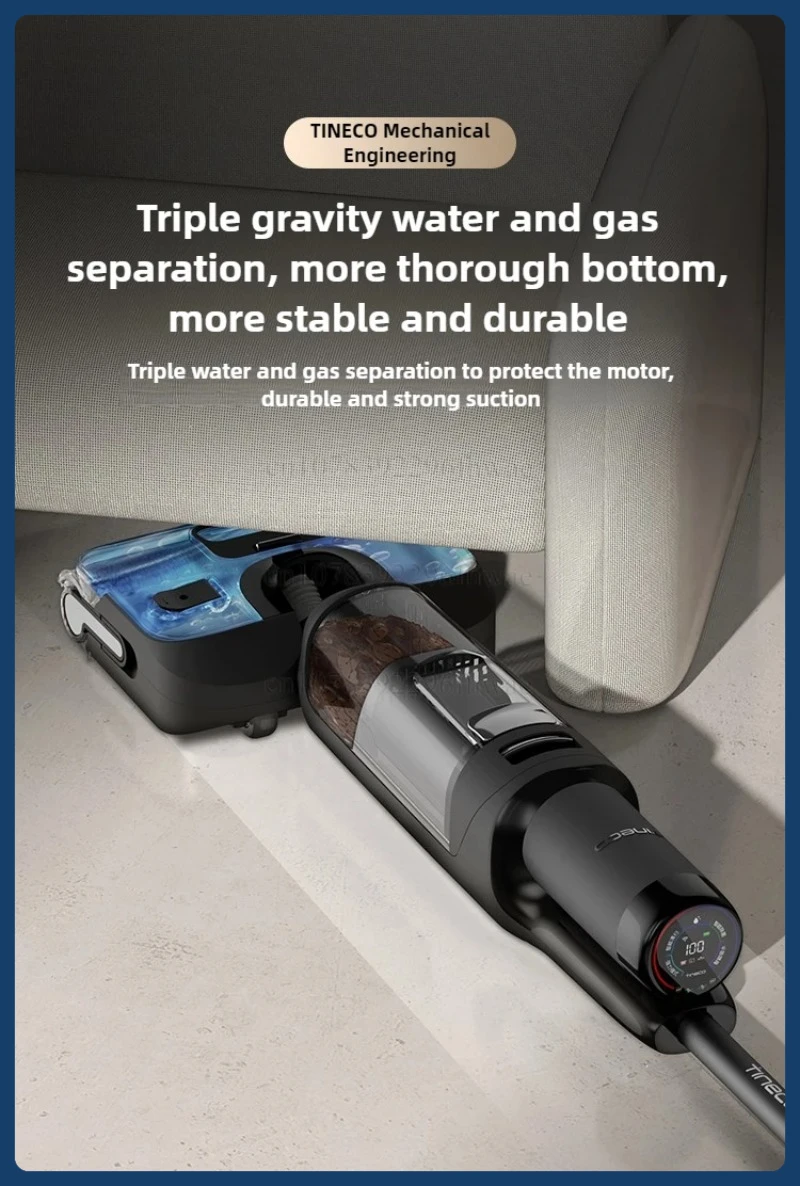 Tineco Stretch S 무선 걸레 진공 360 플렉스 디자인 0 6L 물 탱크 자체 청소 애완 동물 털 얼룩에 이상적