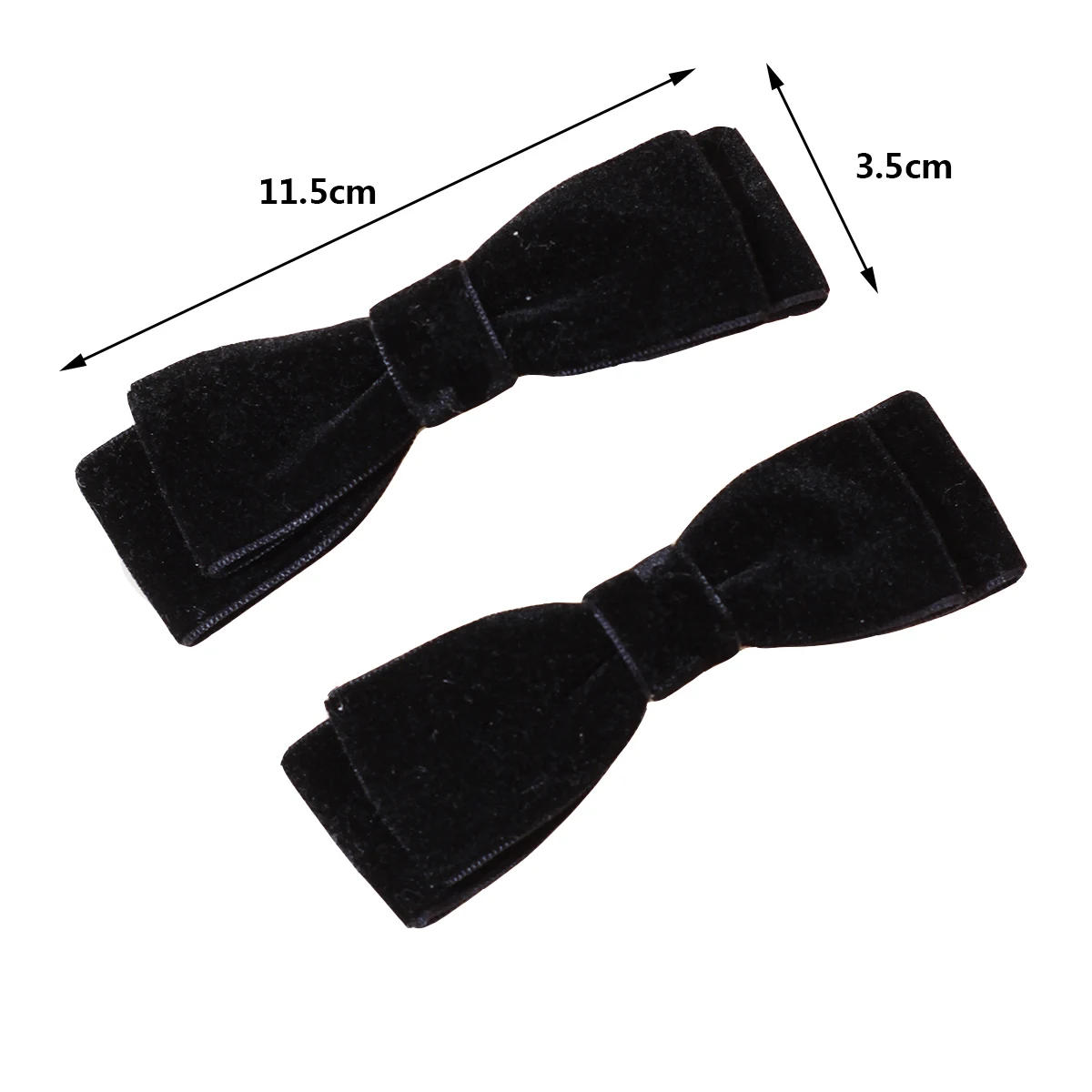 Lystrfac 1/2Pcs New Velvet Black Hairpin for Women Girls Vintage Head Bow Hair Clips Headdress Female Hair Accessories