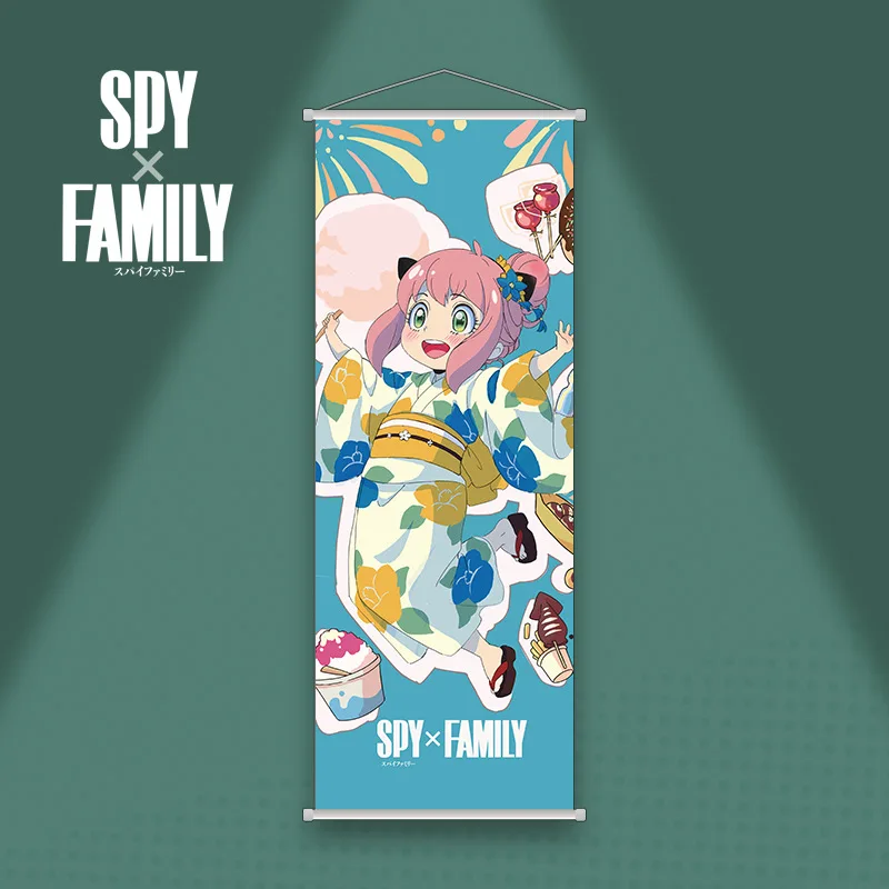 

New 25x70cm Anime Spy Family Yor Forger Scroll Canvas Wall Hanging Painting Home Decor Anime Poster Wall Art Room Decoration