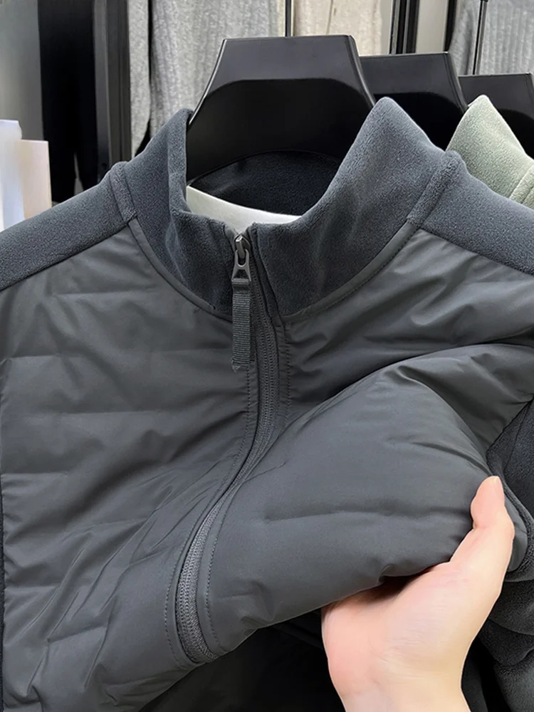 

High-End Men's down Jaet White Du Feather Fce Stand Collar Bunting Casual Warmth Zipper ket Chinese Brand TUCANO