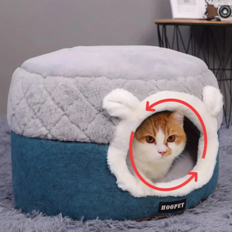 

Cozy Pet Tent Cave Bed Cats Washable Removable Large Kennel Dog House Indoor Fluffy Cute Niche Pour Chien House Accessories