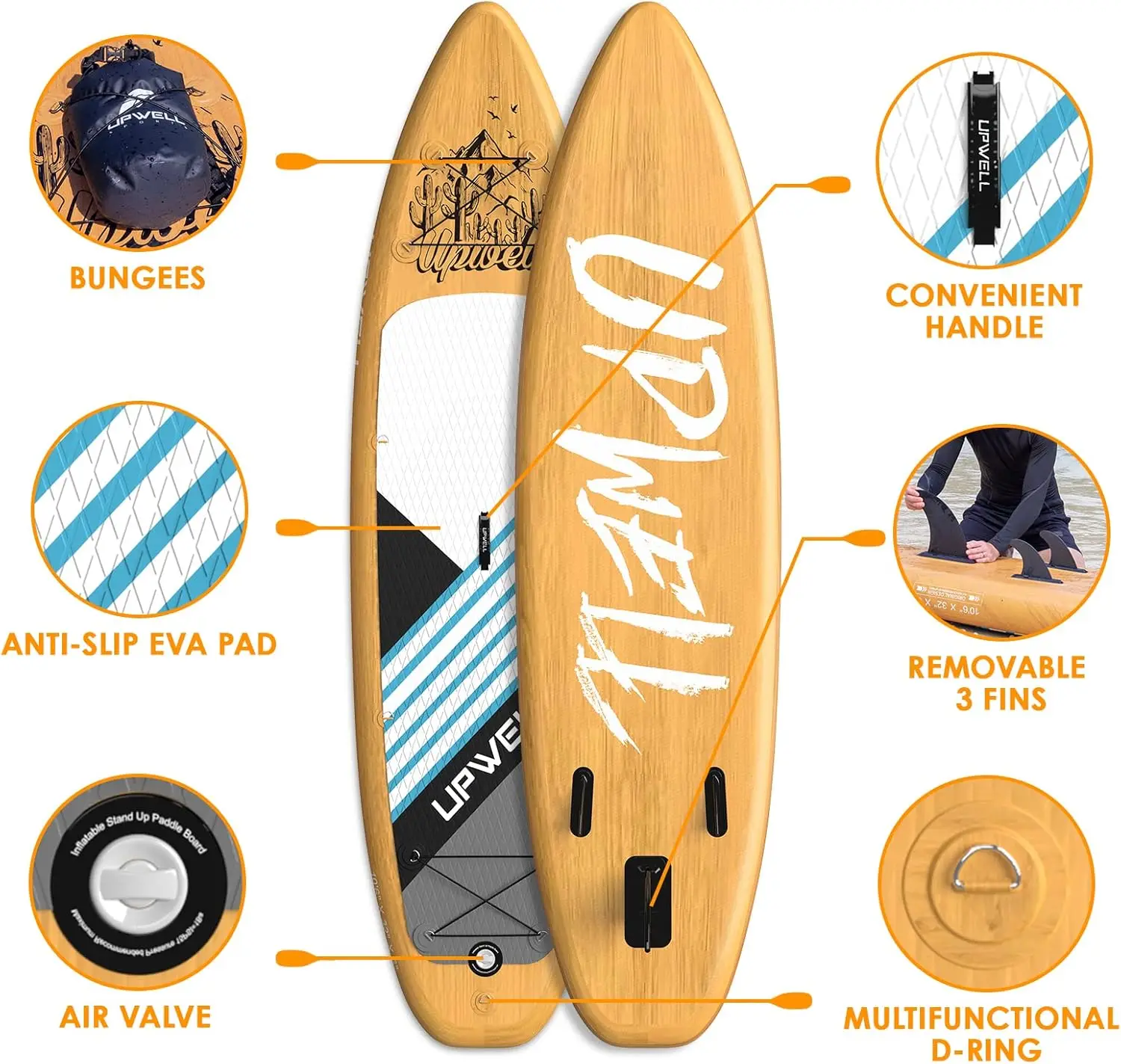 11 '/10'6 "aufblasbares Stand-Up-Paddle-Board mit sup-Zubehör, rutsch festes Komfort deck für Jugendliche und Erwachsene