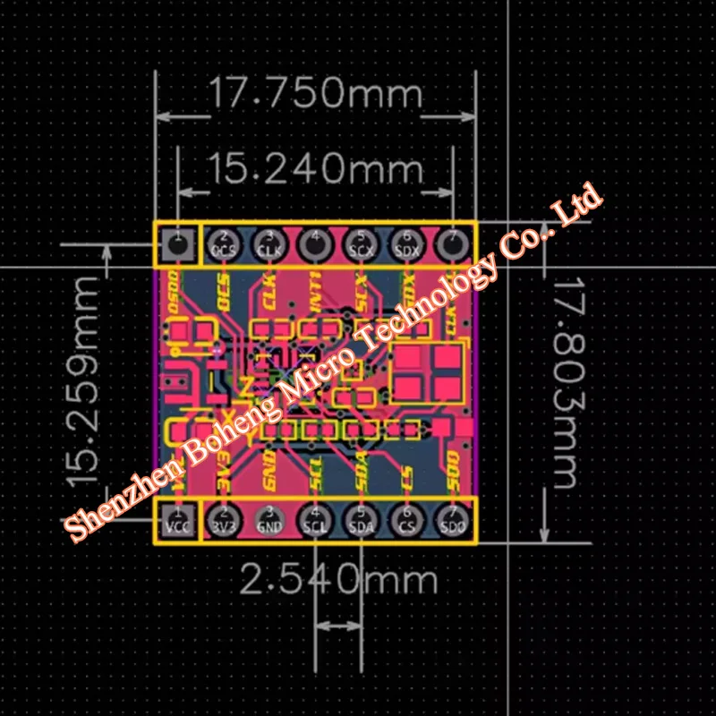 Moduł LSM6DSV + QMC6309 6-osiowy IMU 3-osiowy magnetometr SPI/I2C kompatybilny z DIY trackerami ruchu (np. SlimeVR / Smol Slime) — zdjęcie produktu 6