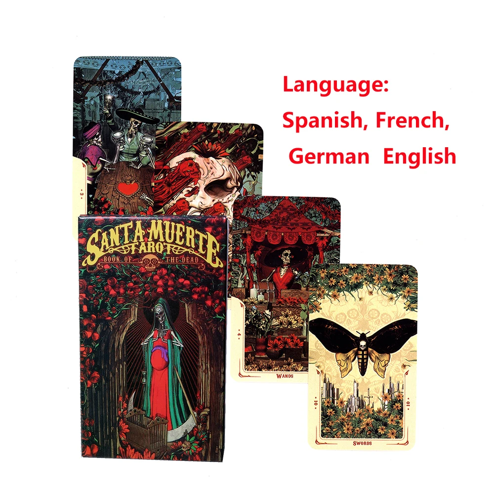 NEW Santa Muerte Tarot Cards ( five languages: English Spanish French Italian and German.)PDF Guide Provide Logistics Tracking