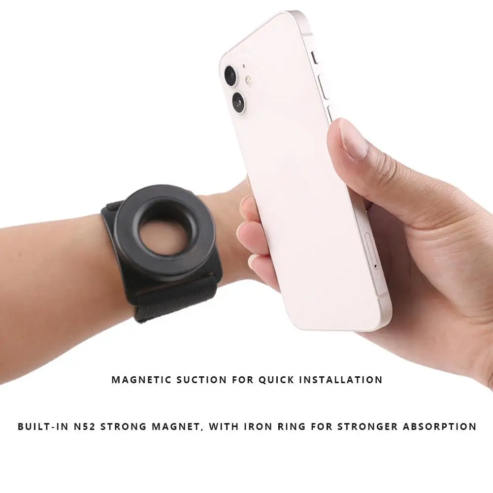 For MagSafe Strong Magnetic Suction Bracket Mobile Phone Holder Wrist Strap Arm Dedicated For iPhone 13 14 15 Pro Max Samsung