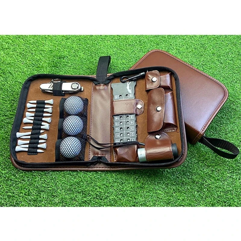 Golf Accessory Holder Zippered Golfing Accessory Holder Case with Multple Storage Slot for Professional Player Women Men