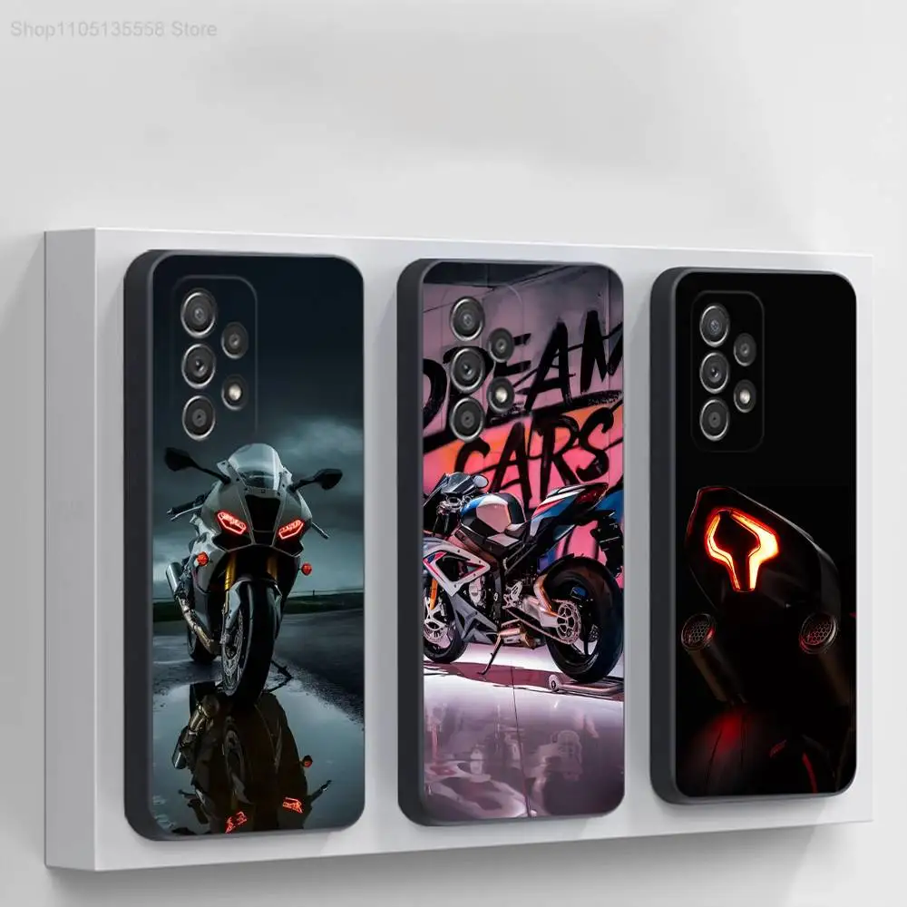 حافظة هاتف R1250R S1000RR لهاتف سامسونج S 25,24,23,22,30,21,10,9,Ultra,Plus,Lite,FE,4,5G حافظة ناعمة سوداء