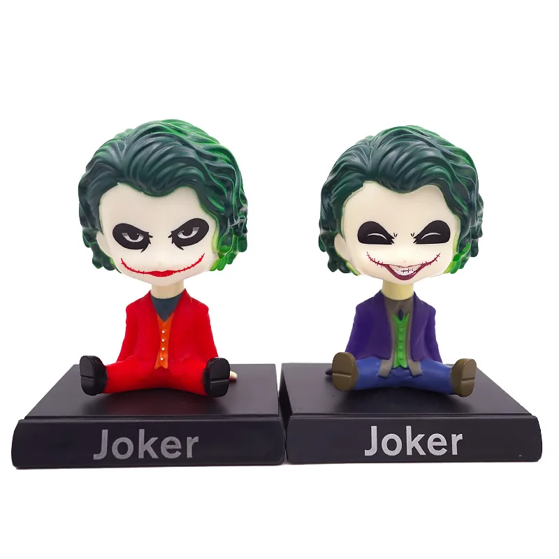 Suicide Squad Joker Car Ornaments Shaking Head Model DC Superman Car Interior Accessories Batman Action Figures Dolls Hottoys