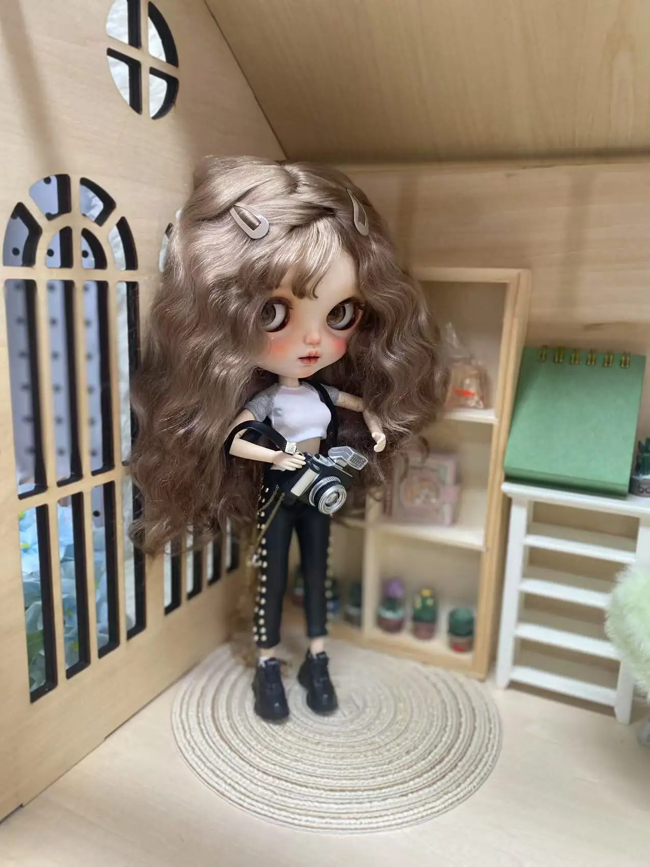 1/6 بيت الدمية الخشبي إكسسوارات بيت الدمى ملحقات بيت الدمى المصغر لتقوم بها بنفسك منزل مصغر