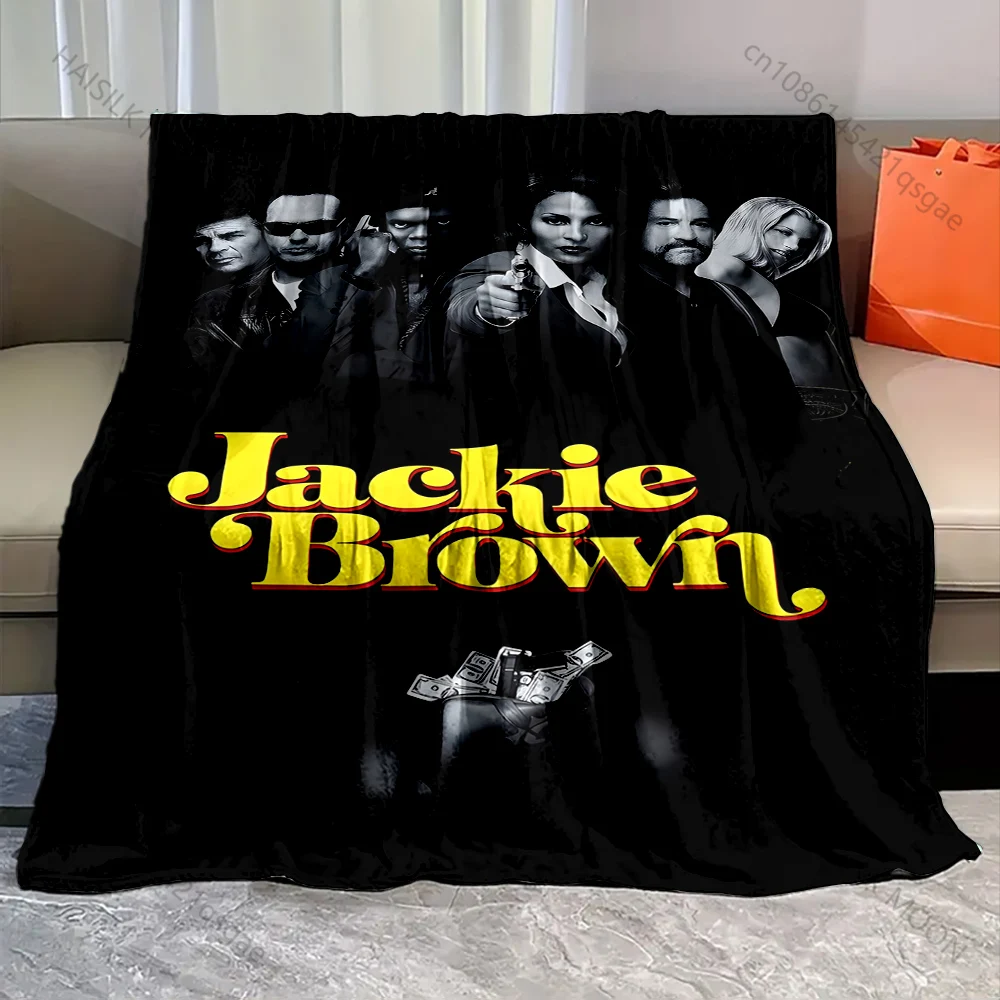 Gun-holding figures, yellow title  Print Adult Children Warm Blankets Home Travel Car Soft Comfortable Suitable for all seasons