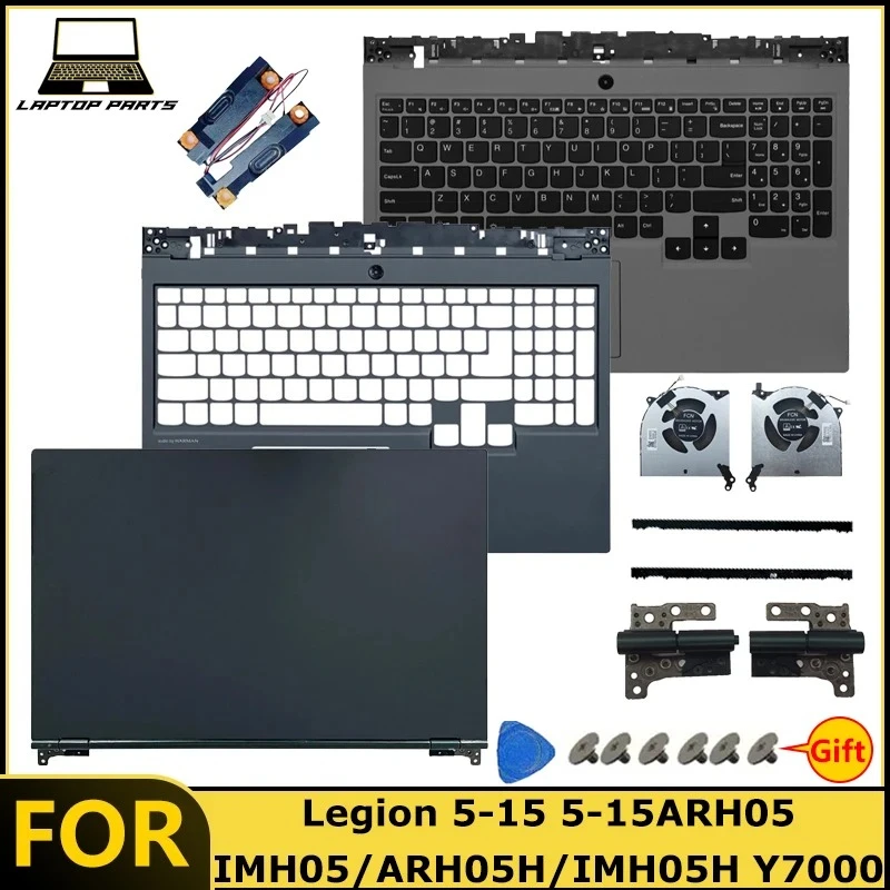 New For Legion 5-15 5-15ARH05/IMH05/ARH05H/IMH05H Y7000 R7000 2020 LCD Back Cover Palmrest Bottom Hinges Fan backlit keyboard