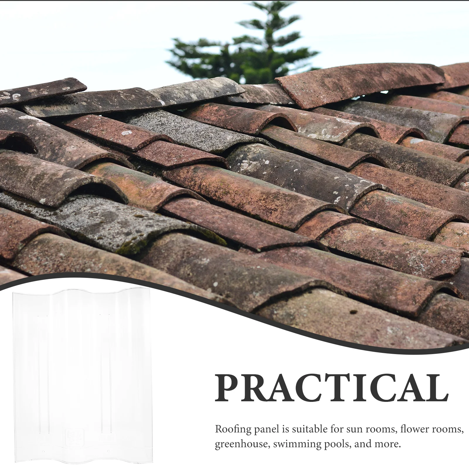 Transparente Gewächshaus-Dachplatte, Welle, Acryl-Dachverkleidung für Wintergarten, Pflanzenständer, Outdoor, Gartenschuppen, Ersatzmaterial