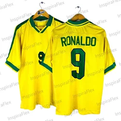 Vintage Classic Summer 1997/1998 #9 RONALDO Soccer Sport T-shirt Home/Away Kit Football Jersey For Adult/Kids