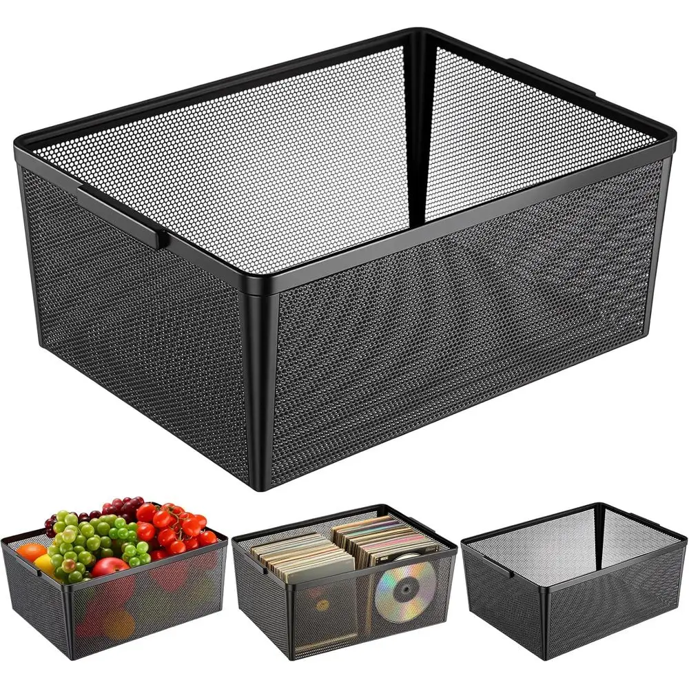 Set Of 4 Black Wire… - image