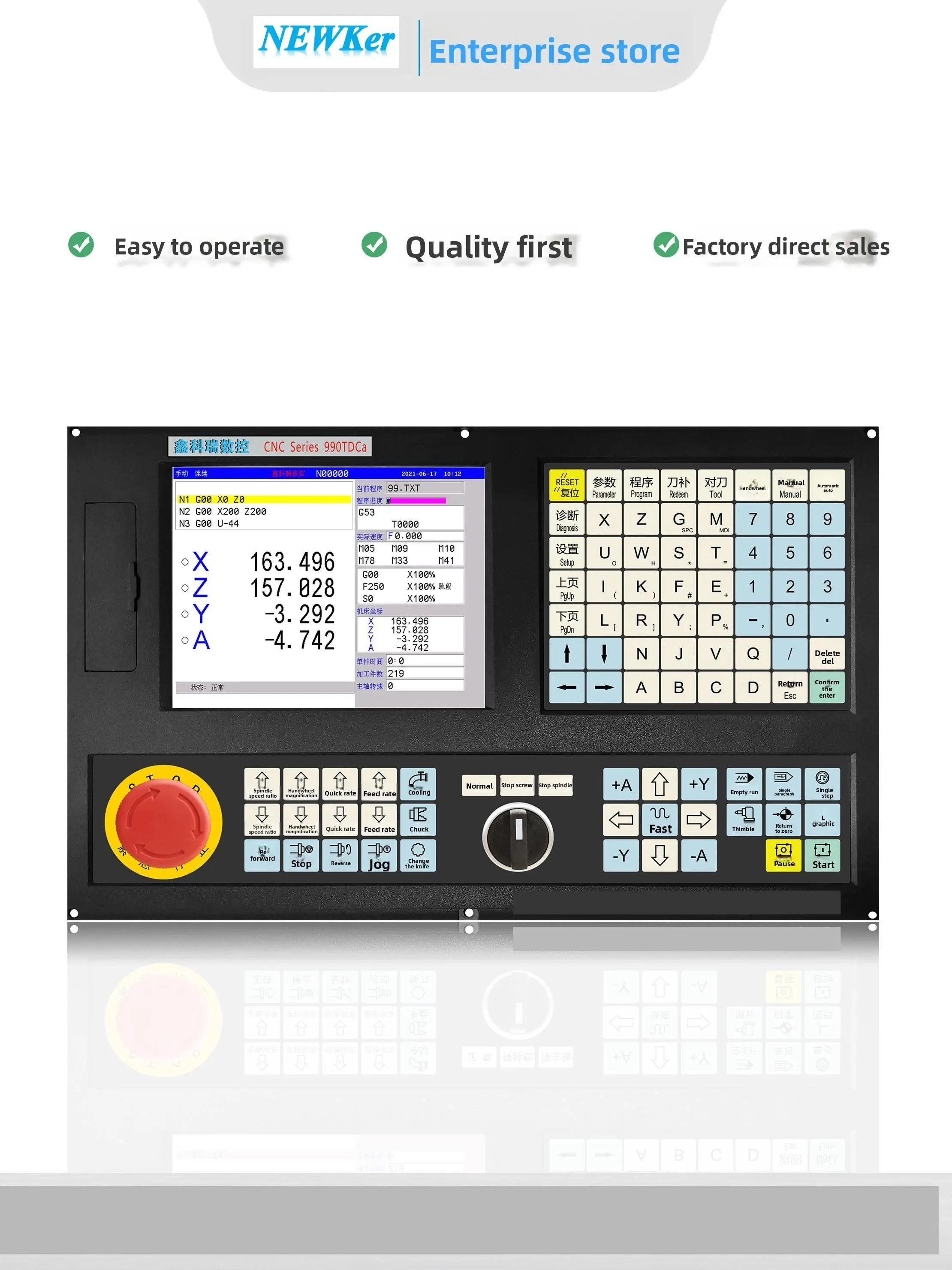 

Manufactured CNC Lathe & Milling Turning Control System With 2-Year Warranty