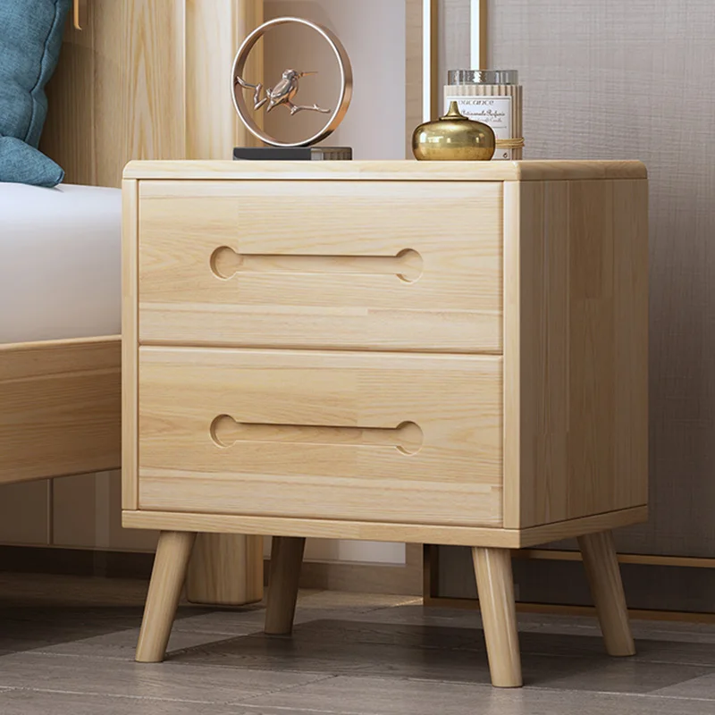 Storage Nordic Night Table Bedroom Wooddrawers Vintage Nightstand European Aesthetic Comodini Camera Da Letto Hotel Furniture