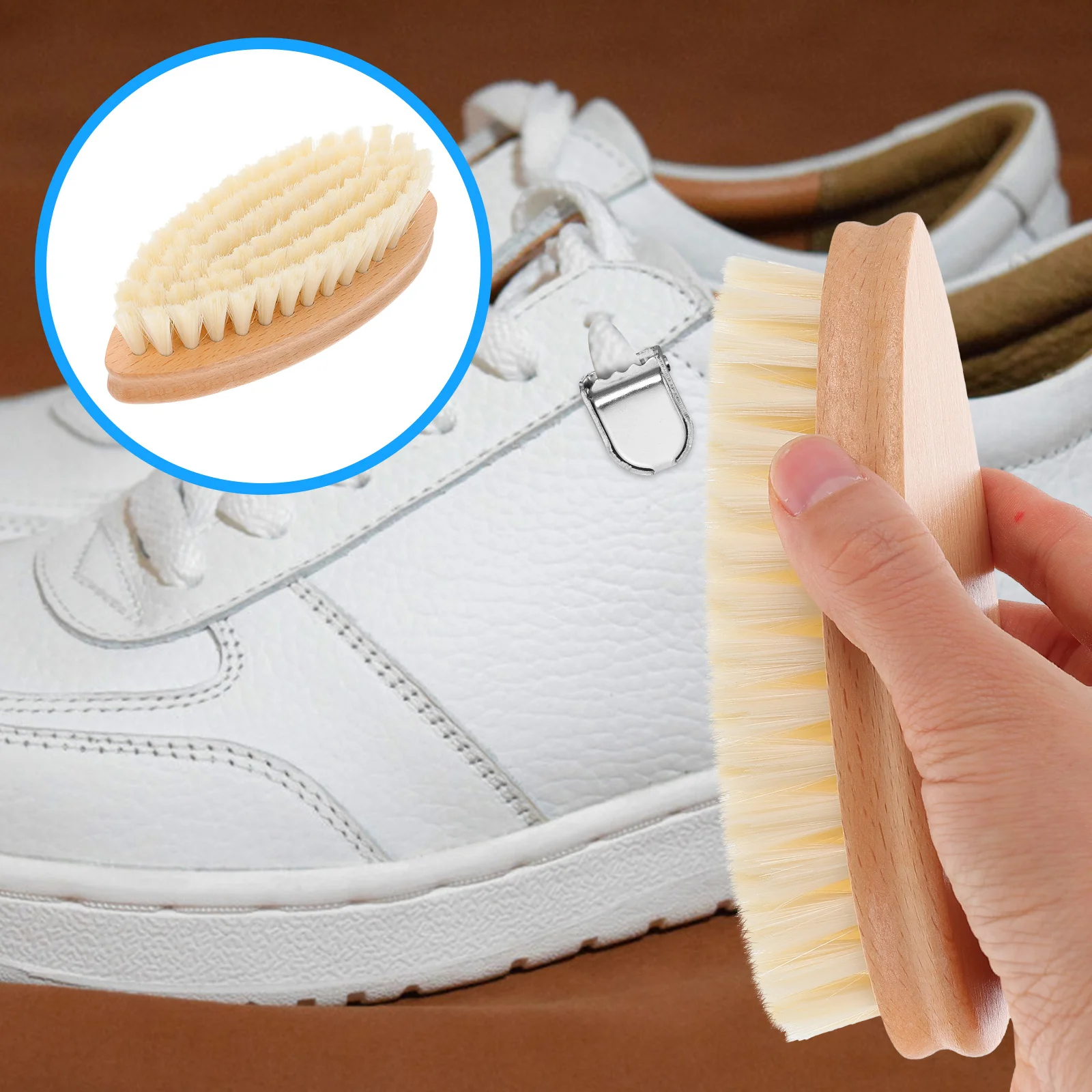 

1Pcs Washing Brush Soft Bristles Durable Cleaning Brush Light Yellow Multipurpose Home Clothes Shoes Accessory