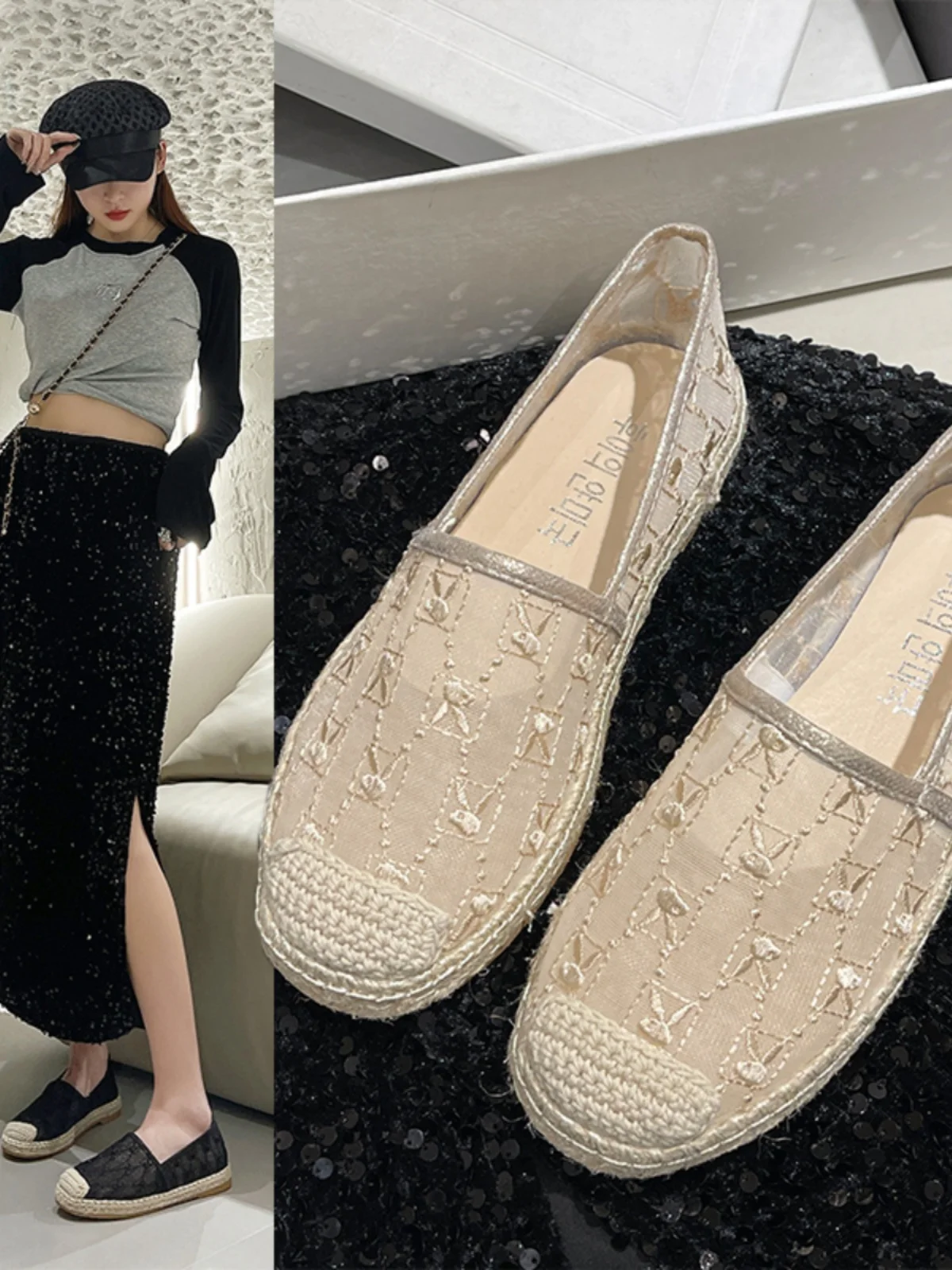 Soft Summer Shoes Ladies Round Toe Slip-on Espadrilles For Women Female Footwear Casual Sneaker 2024 Slip On Dress Breathable Le