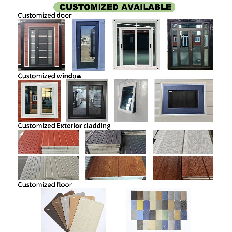 Newest Design Casas Modulares Prefabricadas House Portable Expandable Container House With Glass Front