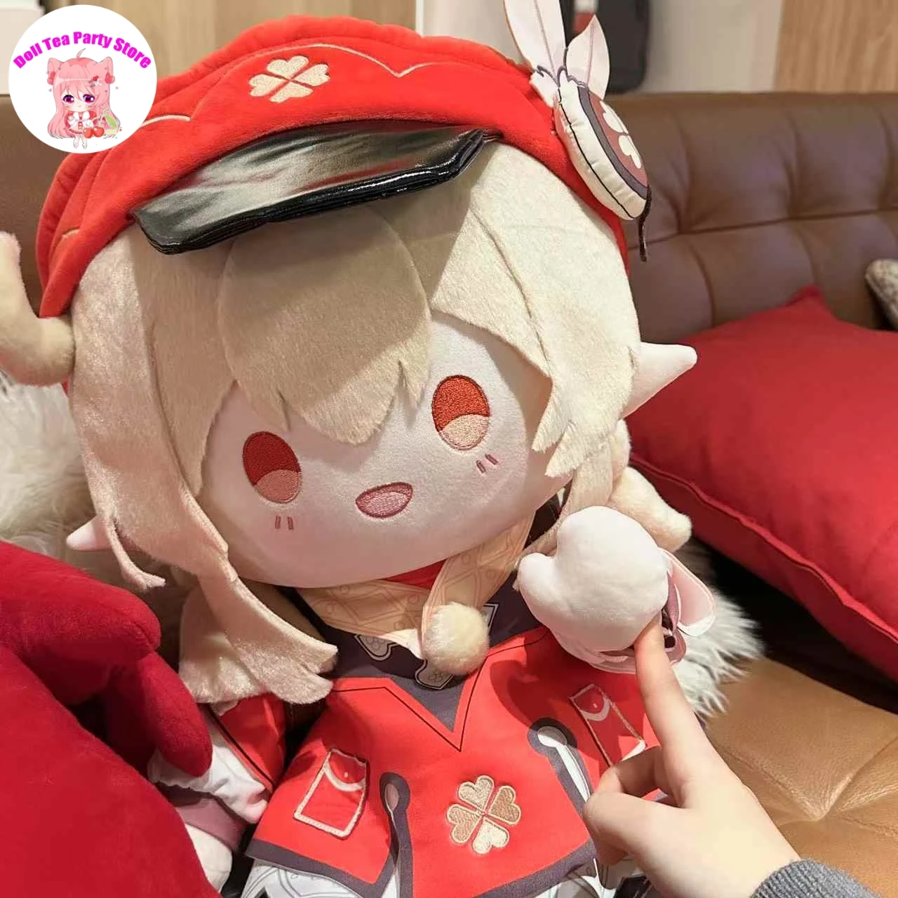 Anime Genshin Impact Klee 40cm postawa siedząca pluszowa lalka ciało element ubioru bawełniana pluszowa poduszka Cosplay zabawki do gier prezent