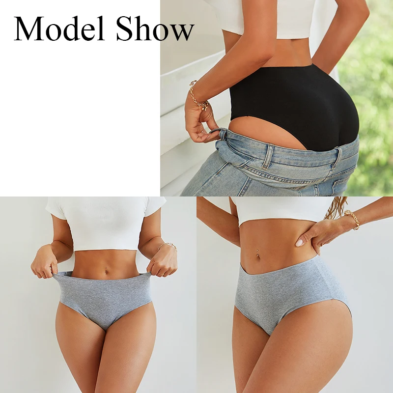 6Pcs/Set Cotton Panties Women High Waist Briefs Seamless Underwear Breathable Underpants Solid Color Panty S-2XL Intimates - Image 4