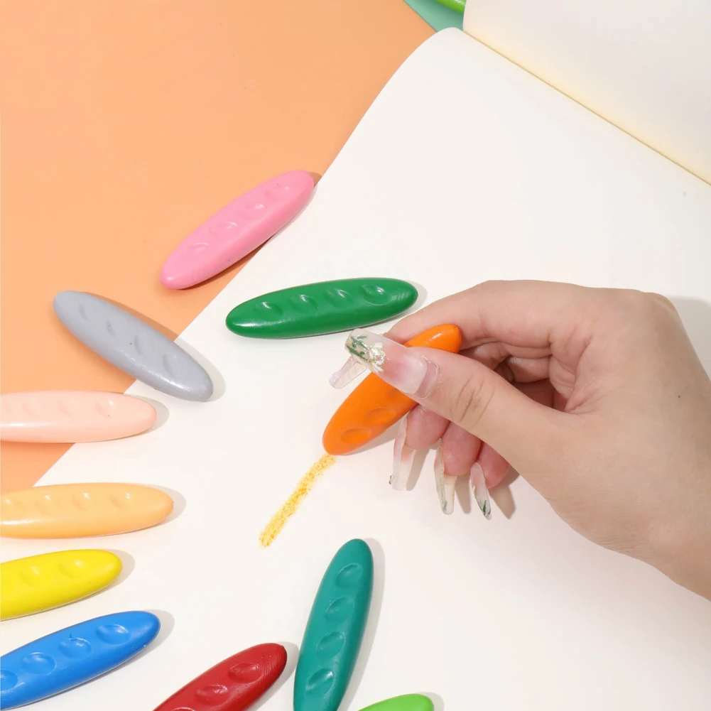 طقم أقلام تلوين بلاستيكية للأطفال على شكل فول سوداني ، أطقم أقلام تلوين رسم خفيفة الوزن ، هدية عيد الطفل